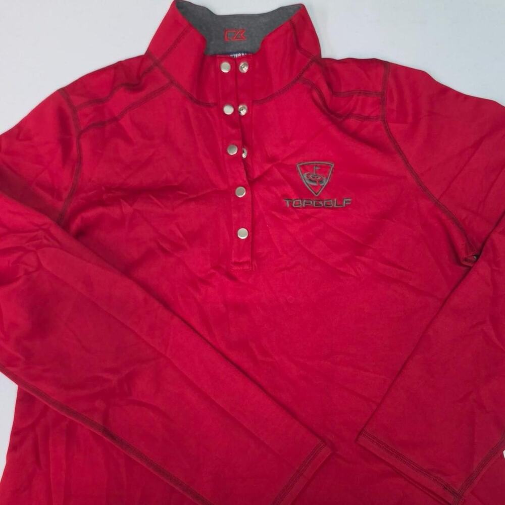 Red golf pullover jacket mens